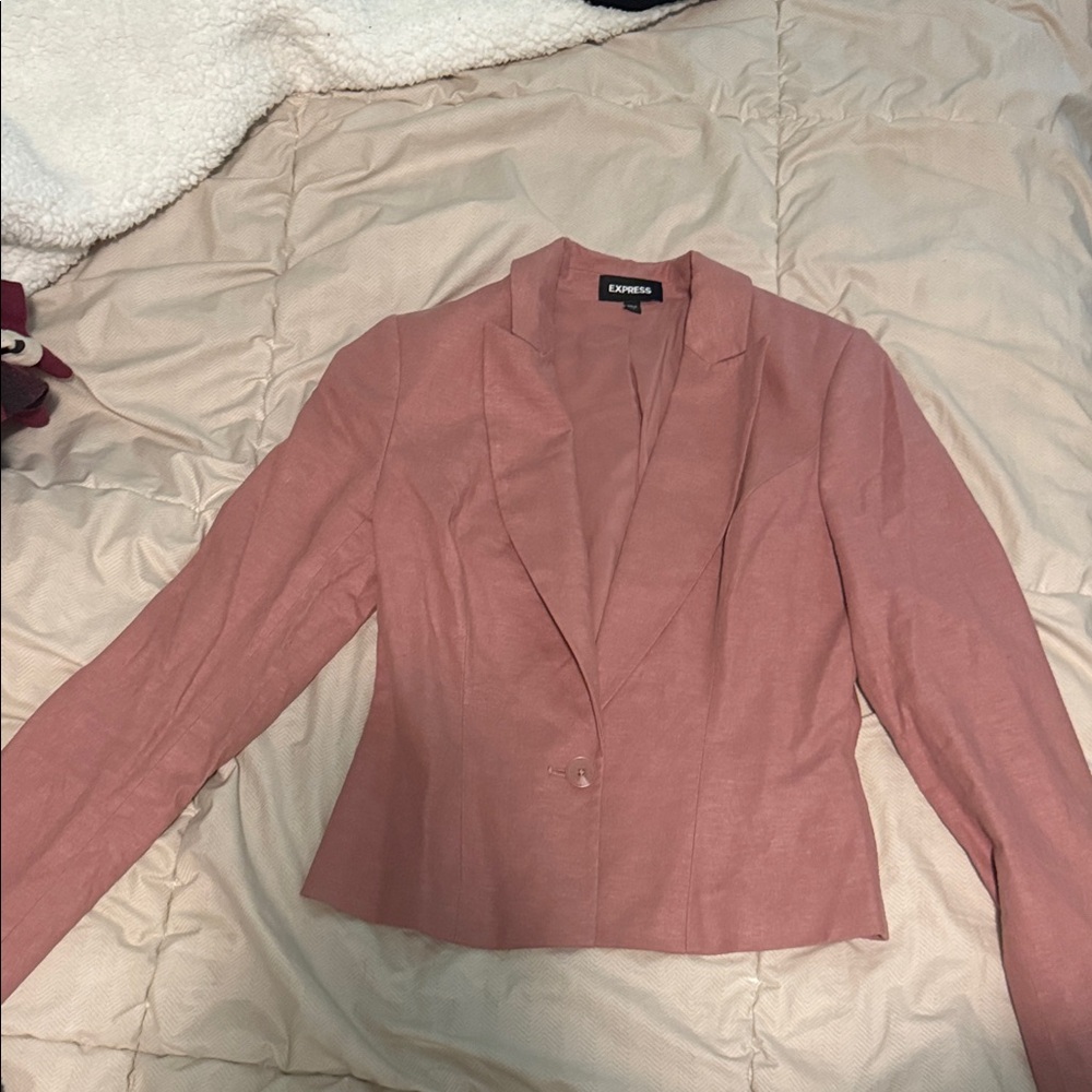 Express Women's Blush Pink Suit Jacket